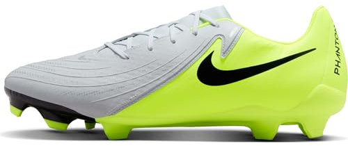 NIKE Phantom Gx II Academy FG/MG, Zapatillas de fútbol Hombre, Plateado/Negro/Verde Fluorescente, 47.5 EU