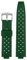 DKWOIS Kompatibel mit Louis Vuitton TAMBOUR Gummiarmband Herren Damen Armband LV Q1121 Q114k Silikonarmband 20-12mm konvex(Green silver pin)