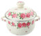 SHOWERORO Olla De Estofado De Decorativa Doble Asa Para Cocinas De Inducción y Gas Diseño Vintage Rosa Color Rosa