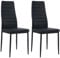 ZZINOKE Esszimmerstühle 2er Set, Kunstleder, SGS-geprüft, Hohe Rückenlehne, Wasserdicht, Küchenstuhl, Esszimmer Stühle oder Esstisch Stuhl, Schwarz
