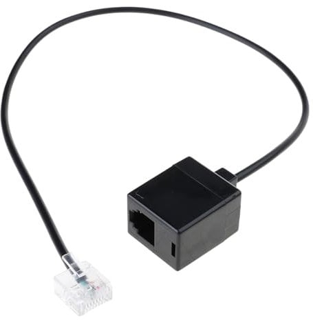 Avejjbaey RJ45 To RJ11 Converter Adapter Cable Connector Ethernet To Phone Line Connector RJ45 8P8C Male To RJ11 6P6C Female Cord