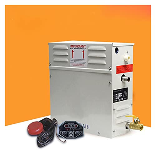 HEALBYBLE 9kw Générateur de Vapeur for Douche Maison à la Maison Machine à Vapeur Sauna équipement Sauna Baignoire Spa Douche à Vapeur avec contrôleur numérique, Échauffez-Vous Rapidement