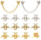 WEBEEDY 14 Pcs 5 Styles Biene Brosche Pins für Frauen Männer, Vintage Biene Pin Legierung Biene Revers Pins Kette Broschen Dekorative Pins für Kleidung Pullover Anzug Zubehör