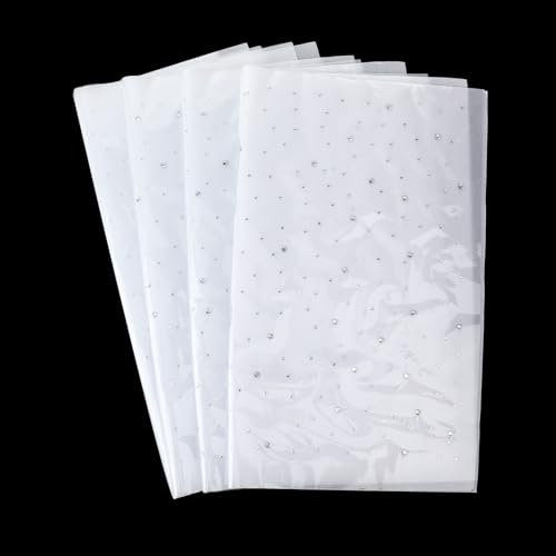 4 Bögen Strass zum Aufbügeln Strass Aufbügeln Kleidung, Glitzernde Hotfix Strass Aufkleber, Kristall Transfer Patches, Flache Runde Strass Transfer Patches für DIY-Basteln (2 mm, 3,5 mm)