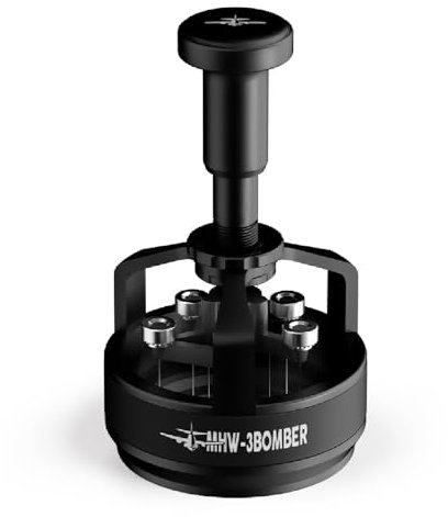 MHW-3BOMBER YU Cyclone WDT Tools 51 mm, Espresso Rührer, Verteilungswerkzeug für Barista, 0,25 mm, 14 Nadeln, Espresso-Kaffee-Rührer, Schwarz, Modell: T5958-OS