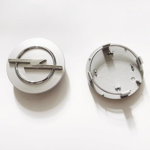 DZPFDC 4 Stück Nabendeckel für Opel Astra K Sports Tourer (ab Bj.2015),Auto-Nabenkappen mit Logo, Radnabenkappen Felgendeckel Felgenkappen Nabenkappen Wheel Caps,Silver-B-58MM