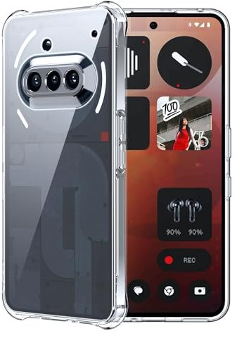 FDHYFGDY Coque pour Nothing Phone 3a, Coque de Protection en Silicone Transparent Résistant aux Chocs, Coque Transparente Fine en TPU Souple