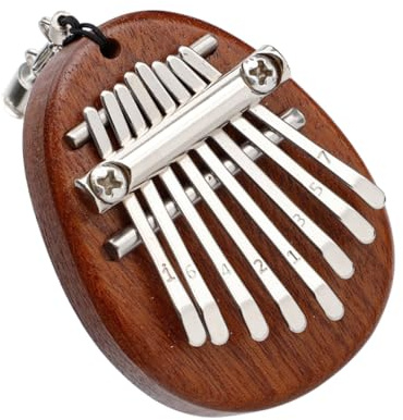 Kleiner Kalimba Daumenklavier mit Aufhängeseil für Anfänger | Natürlicher Klang, Gebogene Form und Glatte Kanten, für Familie, Schreibtisch und Musiklehrer