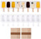 Moldes Helado Silicona, Grande Moldes Helados Magnum, Moldes Paletas, sin BPA, 100 palitos madera natural (A)