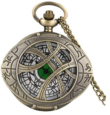 Ipetboom Retro Taschenuhr mit Kette Design Taschenuhr Vintage Dekorative Hängende Uhr für Damen Herren Geschenkidee für Freunde Familie