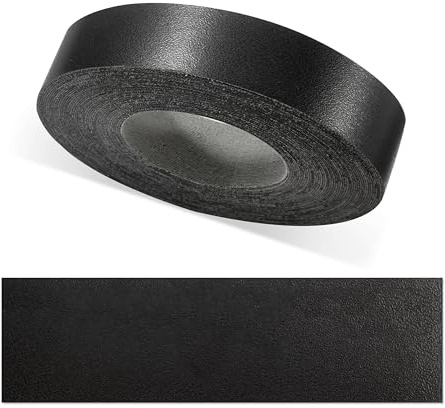 ben+camilla.com Kantenumleimer zum Aufbügeln | Schwarz Perl 20 mm x 5 m Rolle (matt mit Möbel-Oberflächen-Struktur) | Premium Qualität für professionelle Ergebnisse | Kantenschutz