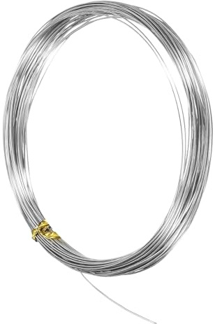 M METERXITY 22 Gauge Stainless Steel Craft Wire 0.6mm 10m | Bendable Floral Snare Wire,for Jewelry Making/Sculpting/Armature Crafting/Floral Bonsai/DIY Crafts