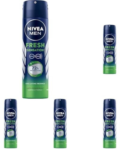 NIVEA MEN Antitranspirant Fresh Sensation spray, 150 ml (Packung mit 5)