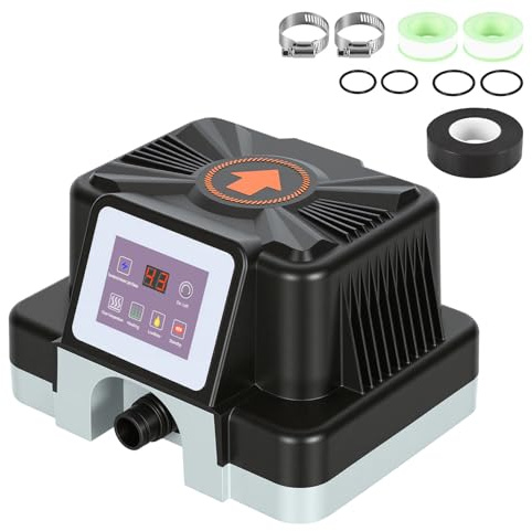Peviasot Poolheizung 33 x 29 x 21 cm, 3000W Warmwasser Heizung für Pools, Schwimmbadheizung mit Digitalanzeige und automatischer Wärmespeicherung, 32-38mm Anschluss, Pool Heizungen für Schwimmbad