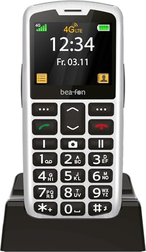 Beafon, SL260 LTE 4G, Silverline, Tastentelefon, Seniorenhandy mit SOS Notruftaste, Hörgerätekompatibel, M4/T4, Lichtsignal, Display 2,2 (5,58Zoll),