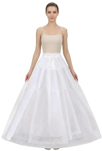 Bellabon Petticoat Unterrock, 3 Ring Verstellbarer Damen Reifrock, Ringe Unterröcke, Petticoat Unterrock Damen 3 Ring Verstellbar, Für Hochzeitskleider Ballkleider Abendkleider