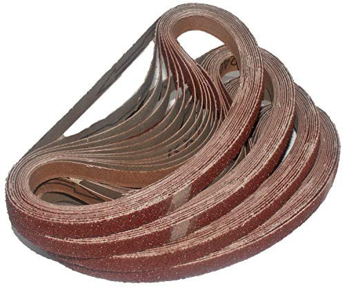 HKB ® 48 Stück Gewebe-Schleifbänder 13 x 457 Körnungen je 8 x 40/60/80/120/180/240 für Powerfeile, BD 280/282 E, BD 290/292 E, DN 280/282 E, Artikel-Nr. 81014