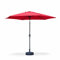 Alice's Garden - Parasol droit rond Ø300cm - Touquet Rouge - mât central en aluminium orientable et manivelle d'ouverture
