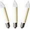 AUSWAHL 8V - 55V - netSells - 3er Set - 24V 3 W Kleinschaftkerze - Ersatzlampe für Schwibbogen u. Lichterketten - für 10 Brennstellen - für innen + außen - elfenbein