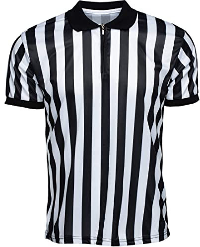 Murray Sporting Goods Herren Schiedsrichterhemd mit Kragen, offizielles Herren-Trikot, kurzärmelig, Fußball-Halloween-Kostüm