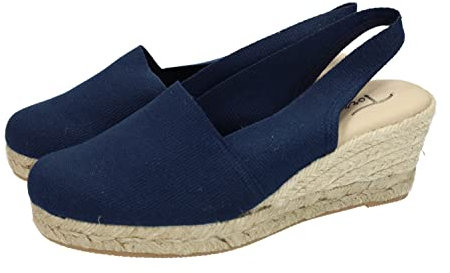 TORRES PELOTARI Zapatillas con CUÑA Mujer Alpargatas Marino 39