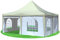 Stabilezelte Gartenpavillon 5x5m mit Seitenteilen Arabica Pagodenzelt PVC BEIGE Weiss