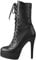 Only maker Women Mid Calf Boots Ankle Booties Platform Stiletto Plateau Stiefeletten Glitzer Black 45 EU