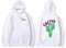 Tomwell Cactus Druck Langarm Sweatshirt Mit Kapuze Harajuku Hoodie Hip Hop Hoodie Kapuzenpullover Pullover Hooded Hoody Weiß M