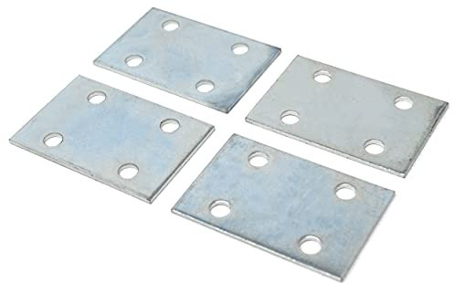 Design61 4er Lochplatte Flachverbinder Fixierplatte Anschraubplatte Montageplatte 60 x 40 mm