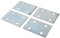 Design61 4er Lochplatte Flachverbinder Fixierplatte Anschraubplatte Montageplatte 60 x 40 mm
