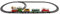 Mini treno natalizio – Piccola ferrovia per Natale con locomotiva, vagoni e binari di Natale (9 pezzi) Multicolore