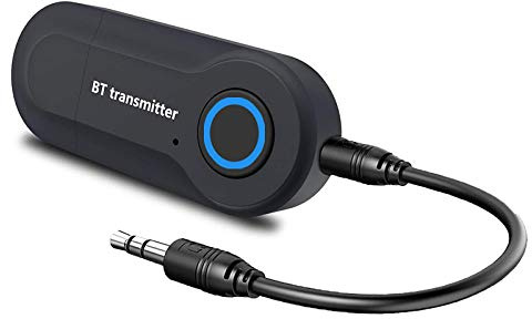 Bluetooth Transmitter, Bluetooth 5.0 Transmitter, Wireless Portable Audio Adapter for 3.5mm Audio Devices&RCA Connections, Wireless Portable Stereo USB Transmitter for TV, PC, Car, Home Stereo System