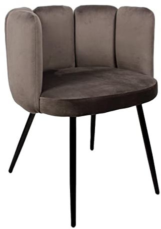 Pole to Pole | Esszimmerstuhl | Samt Material | Sitzhöhe 48 cm | Dunkelgrau | High Five | Einselsitz | Stilvolles Möbel Interieur