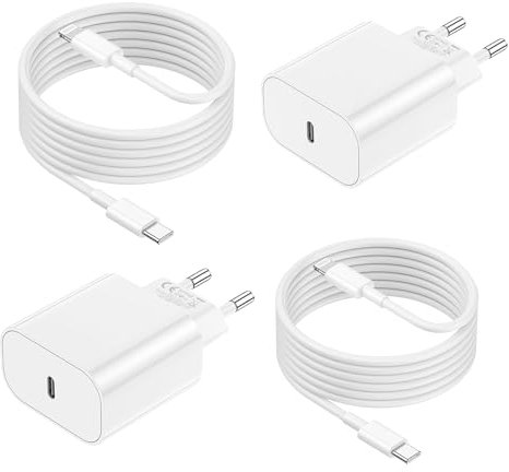 2Pack iPhone Schnellladegerät mit Ladekabel, iPhone Schnellladekebel 2m kable mit 20W USB C Ladegerät Adapter Stecker for Apple iPhone 14 Plus/13 Pro/13 Pro Max/12/11/SE/XS/8/7/6/iPad