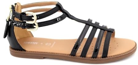 Geox Fille J Karly Girl Sandal, Noir, 30 EU