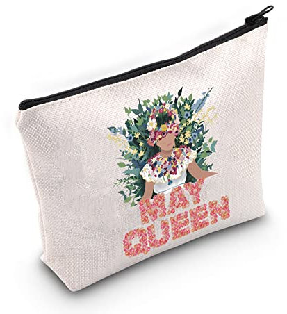 WZMPA Ari Dani Kosmetiktasche, Make-up-Tasche, Horrorfilm-inspirierte Geschenke May Queen Reißverschluss-Tasche für Frauen und Mädchen, Mai Königin, Passform