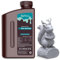 SUNLU Wasser Waschbares 3D Drucker Resin,1kg 405nm UV Schnell Härtend 3D Harz,für 2K 4K 8K LCD DLP SLA Resin 3D Drucker, Kein Alkohol Erforderlich, Hohe Präzision 3D Harz 1000g,Grau