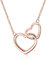 VONALA Damen Halskette, 925 Sterling Silber Herz zu Herz Roségold Anhänger Kette Schmuck für Für Mutter Frau Mädchen Freundin, Geschenk Verpackung