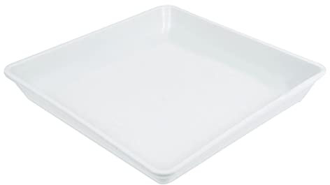 M METERXITY 10 Paquete Maceta Platillos - Plástico Cuadrado Maceta Bandejas Goteo Aplicar a Exterior/Jardín (7 Pulgada, Blanco)