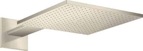 hansgrohe AXOR ShowerSolutions Kopfbrause 300/300 1jet,Wandanschluss, Brausearm 450 mm, 35314820, Farbe: Brushed Nickel
