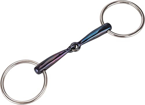 Equinate Wassertrense Sweet Iron 14mm einfach gebrochen 11,5cm - Anatomisch geformtes maulfreundliches Gebiss - Fördert die Speichelbildung und REGT die Kautätigkeit an