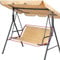 Replacement Garden Swing Seat Cover, Durable 600D Oxford Fabric Garden Swing Chair Cover Outdoor, Fit for 2 and 3 Seater Swing Chair Beige 158 * 54 * 54cm