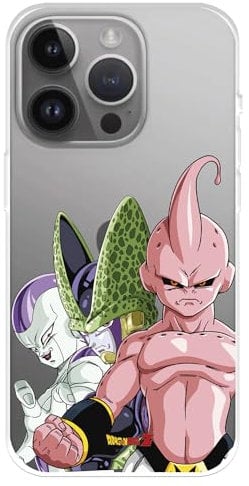 Case Compatible with iPhone 15 Pro MAX Official Dragon Ball Villains to Protect Your Mobile Phone, Transparent Flexible Silicone Case with Official Dragon Ball License