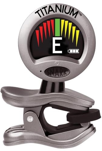 Snark ST-8T Titanium Rechargeable Clip-On Tuner | Super Tight Chromatic Tuning, 360° Rotating HD Display, Noise-Blocking, USB Charging