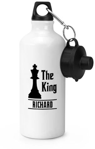 Gift Base Personalised The King Chess Sports Bottle Water Gym 600ml White