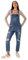 Nina Carter Salopette da donna, in denim, stile vintage, tuta estiva, Blu (S535-3), L