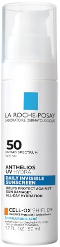La Roche Posay Anthelios UV Hydra Sunscreen SPF 50, Daily Hydrating Sunscreen for Face with Hyaluronic Acid and Vitamin E, Broad Spectrum Invisible SPF Protection, Anti Aging, Fragrance Free