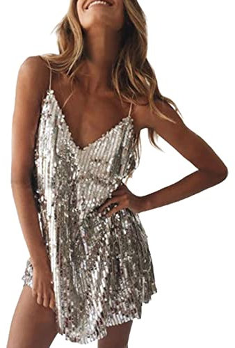 Robe De Soirée Femme, Sequin Sexy Chic Club Dress Rétro Années 50s Robe Tunique Mariage Ample Robe De Fete Paillette pour Femme Party Robe 2024 Pas Cher Robe Soirée, Brillante Robe