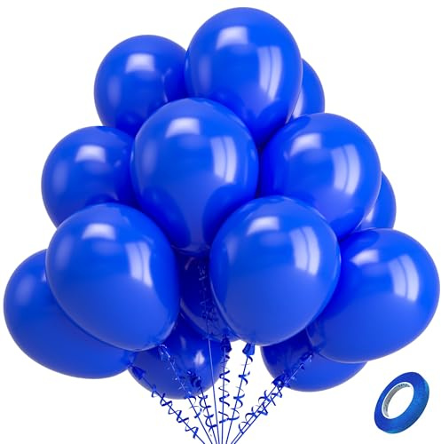 Kelfara Royal Blue Latex Balloons 100 Pack 12 Inch | for Birthday Wedding Anniversary Graduation Blue Theme Party Decorations
