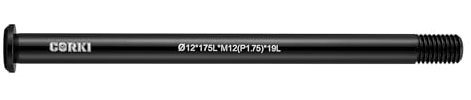 corki Cycles Thread Pitch 1.75mm * 12mm Bike Hubs Thru Axle Adapter Boost Forks (12mm x 122/166/171/175/180/192mm) for Rod MTB Grave Bicycle Front Rear Wheel (P1.75 * 12-175mm)